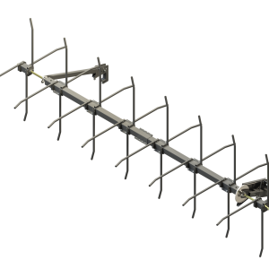 Side view of 8 Row Bish Corn Reel designed for wide row harvest