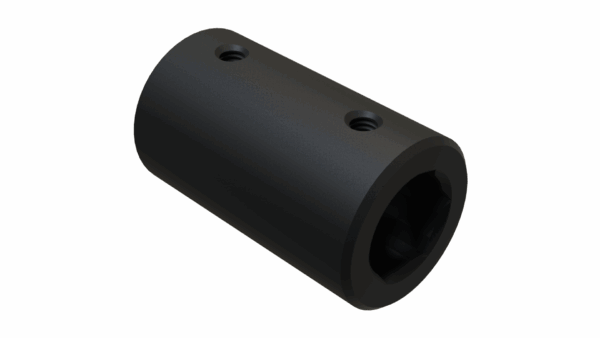 ISO view of F 1″ Hex x 1-3/4″ x 3″ Coupler USA
