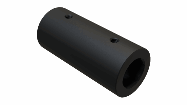 ISO view of F 1-1/8 Hex x 2 x 4-1/2 Coupler USA