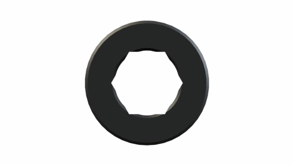 Side view of F 1-1/2 Hex x 3 x 4-1/2 Coupler USA