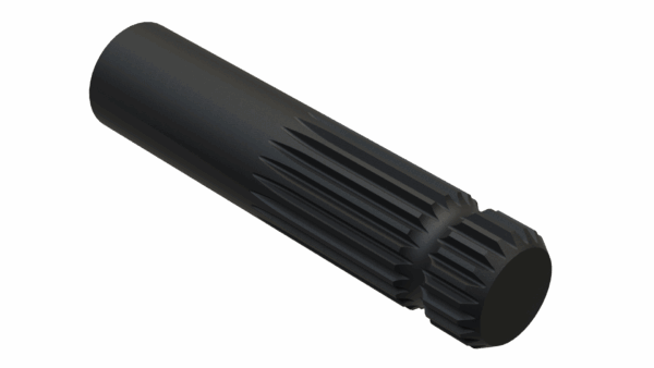 ISO view of M 1-3/8 21SP x 6 Shaft – Splined One End