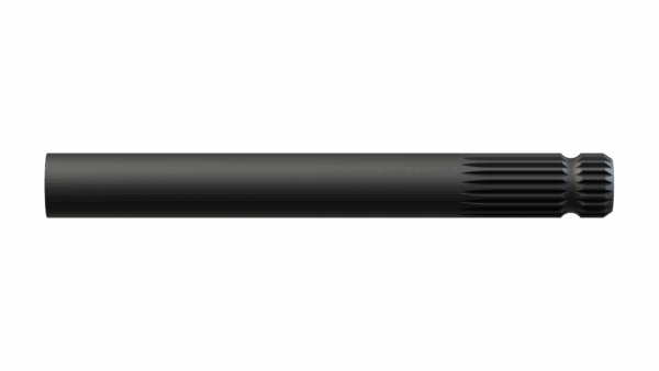 Front view of M 1-3/8 21SP x 12 Shaft – Splined One End showing spline detail