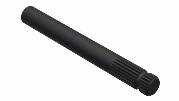 ISO view of M 1-3/8 21SP x 12 Shaft – Splined One End