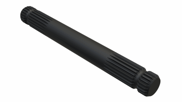 ISO view of M 1-3/8 21SP x 12 Shaft – Splined Both Ends