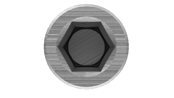 Front view of F 1-1/4 Hex x M 1-1/8 Hex x 9-1/4 Stub