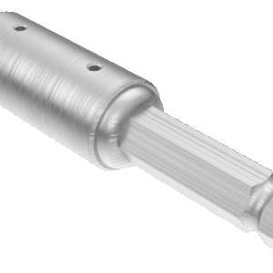 ISO view of F 1-1/4 Round x M 1-1/8 Hex x 9-1/4 Stub