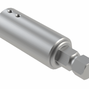 ISO view of F 1-3/8 21SP x M 1-1/8 Hex x 7-1/4 Stub
