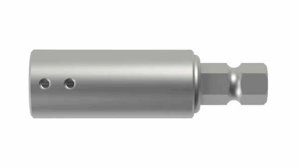 Side view of F 1-3/8 21SP x M 1-1/8 Hex x 7-1/4 Stub
