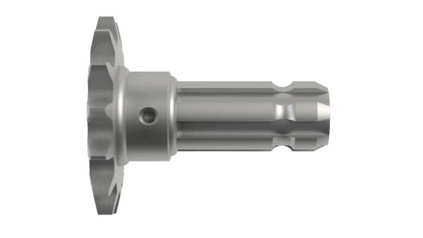 Side view of M 1-3/8 6SP x 4 #60-14 Sprocket Repo