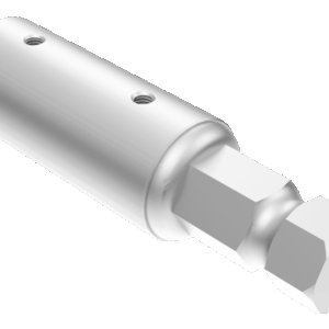 ISO view of F 1-1/8 Hex x M 1-1/4 Hex x 7-1/4 Stub
