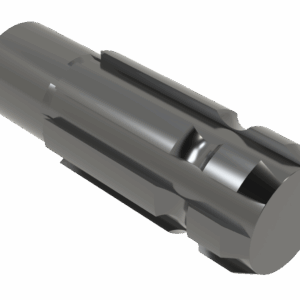 Side view of 1.375 OD x 4 6-Spline Shaft component