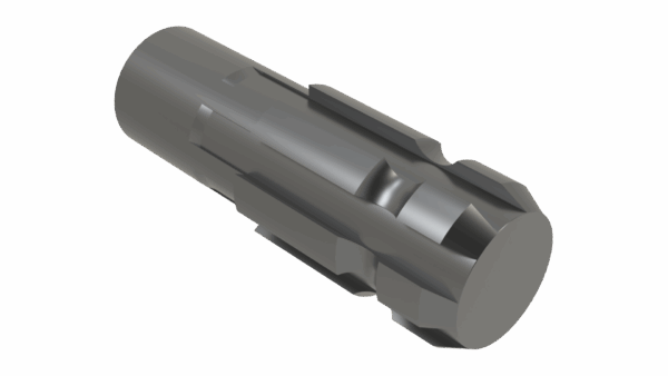 ISO view of 1.375 x 4 6-Spline Shaft