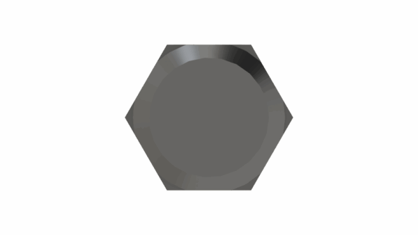 Side view of 1.125 x 4 Hex Shaft