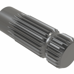 ISO view of M 1-3/8 21 Spline x 4 Shaft – Turned Std