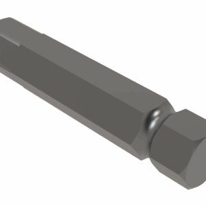 ISO view of M 1-1/8 Hex x 6 Radiused Shaft