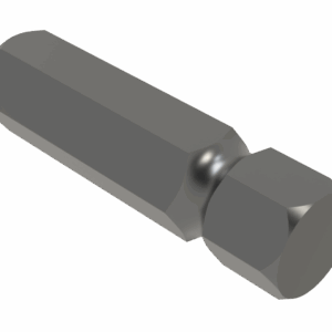 ISO view of M 1-3/8 21 Spline x 6 Shaft – Turned Long