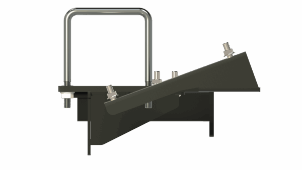 Left view of 8R30 70 Series JD Stomper Brackets showing detail