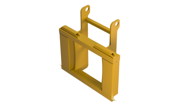 UHM - Clark CDP110 Forklift Custom Mount Assembly—heavy-duty mounting solution designed for secure use with Bish Implement Movers.