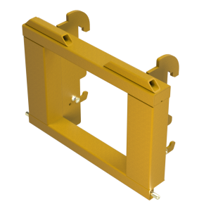 Custom Mount Assembly for Harlo HP 8500 forklifts—built for strength, precision fit, and seamless use with Bish Implement Mover systems.