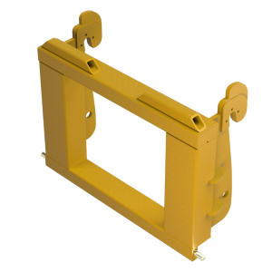 Genie GTH 1544 Telehandler Inner Frame Assembly mounted on Bish Implement Mover—heavy-duty frame designed for secure, compatible implement handling.