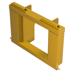 IM Genie GTH 844 Mount Assembly installed on telehandler—rugged, precision-fit attachment for use with Bish Implement Movers.