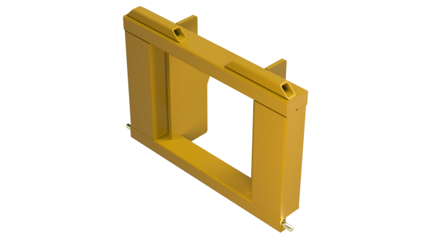 IM Genie GTH 844 Mount Assembly installed on telehandler—rugged, precision-fit attachment for use with Bish Implement Movers.