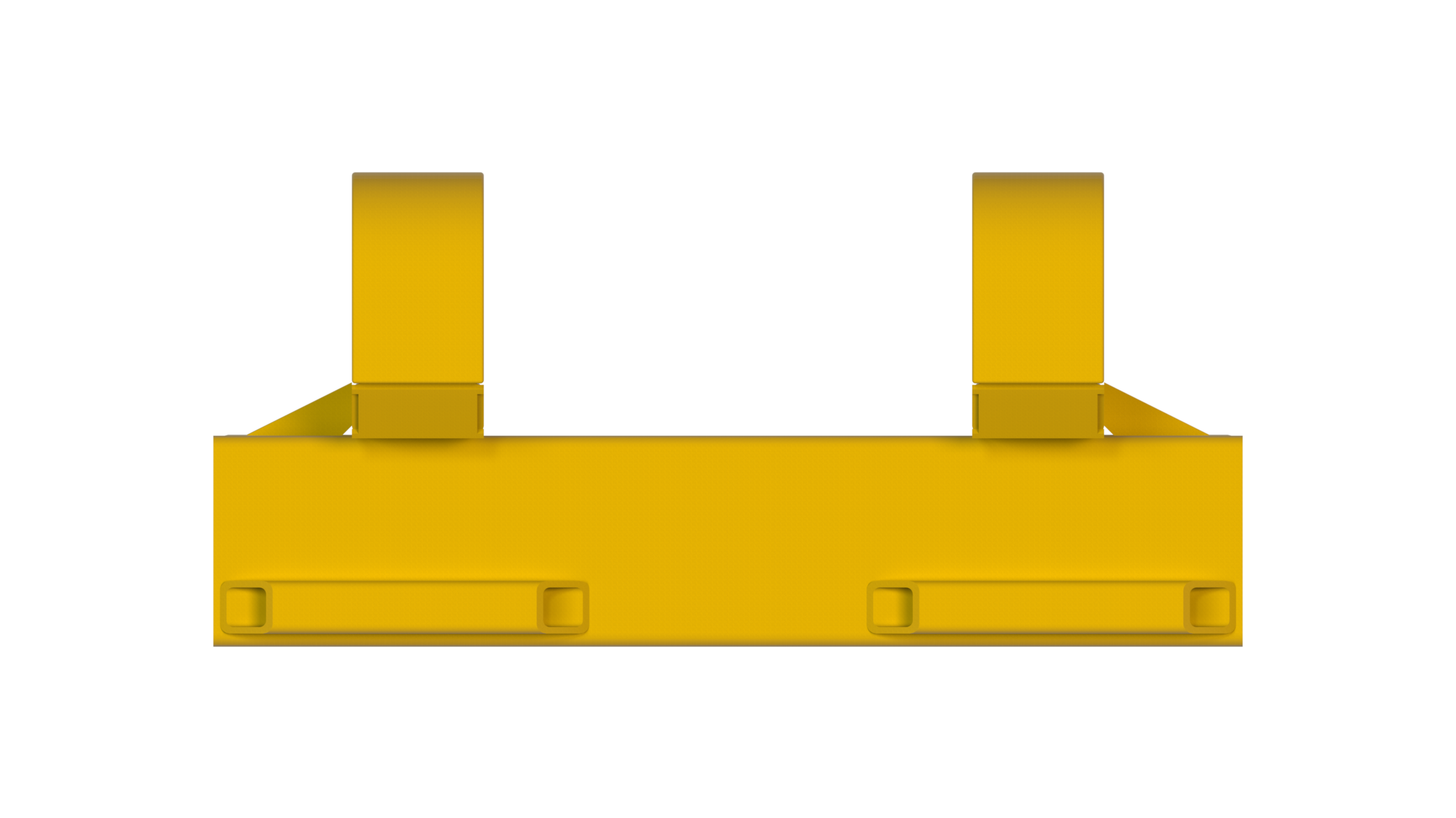 Top view of IM CAT 950E custom mount assembly for implement movers