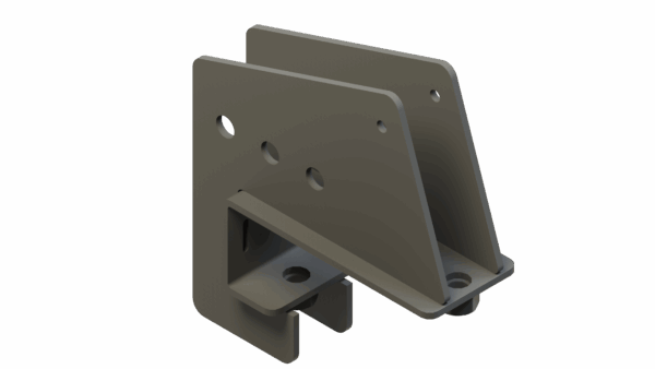 ISO view of SCLP 3″ x 5″ Corn Reel Arm Bracket Assembly