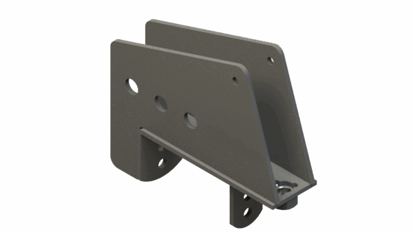 ISO view of Corn Reel 8-Row Gleaner 3000 Arm Mounting Bracket
