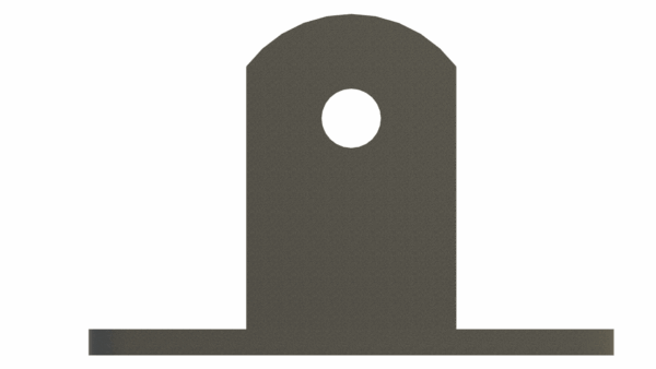 Front view of Corn Reel Gleaner 3000 Frame Plate Assembly showing detail