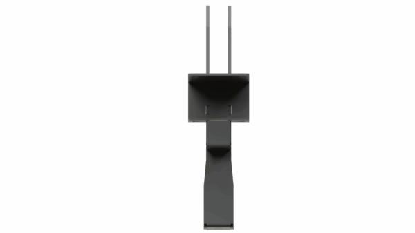 Front view of 600S Hydraulic Cylinder Corn Reel Arm Mounting Bracket showing detail