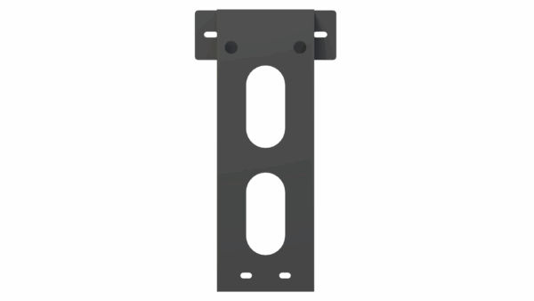 Front view of 600S Hydraulic Corn Reel Arm Support Bracket showing detail