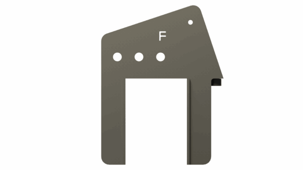 Side view of 5″ x 5″ Top Cap Corn Reel Arm Mounting Bracket