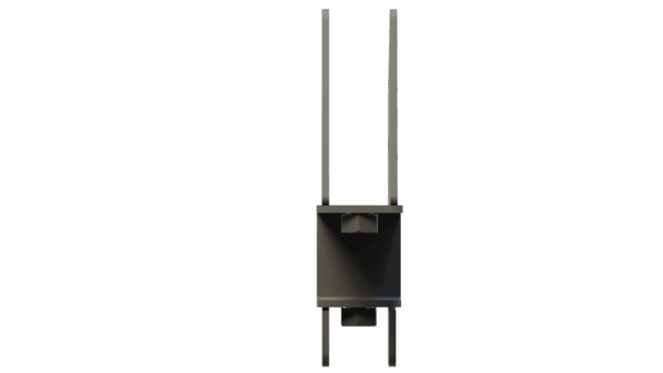 Front view of 3″ x 5″ Corn Reel Arm Mounting Bracket showing detail