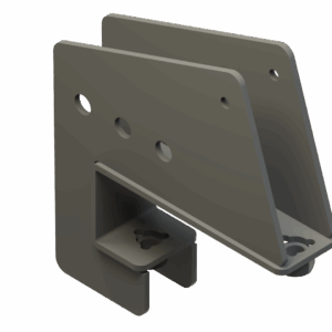 ISO view of 3″ x 5″ Corn Reel Arm Mounting Bracket