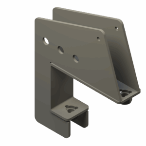 ISO view of 5″ x 5″ Corn Reel Arm Mounting Bracket