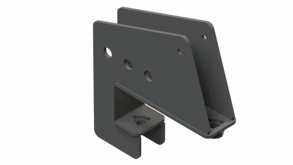 ISO view of 3″ x 5″ Corn Reel Arm Mounting Bracket