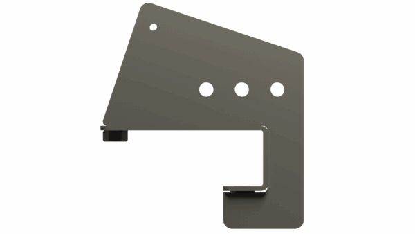 Side view of 3″ x 5″ Corn Reel Arm Mounting Bracket
