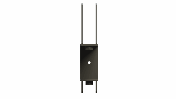 Front view of 5″ x 5-1/2″ Corn Reel Arm Mount showing detail