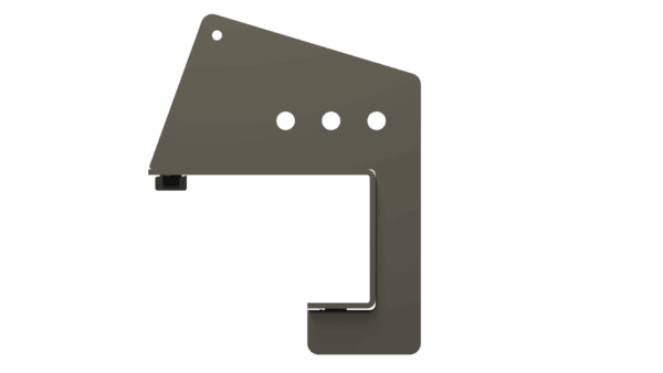 Side view of 5″ x 5-1/2″ Corn Reel Arm Mount showing detail