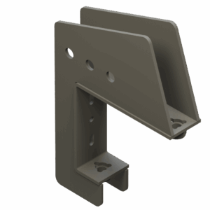 ISO view of 5″ x 7″ Corn Reel Arm Bracket Assembly