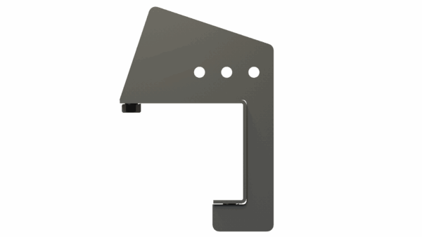 Side view of 5″ x 7″ Corn Reel Arm Bracket Assembly showing detail