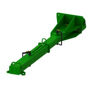 Folding and telescoping hitch for John Deere X9 series combines