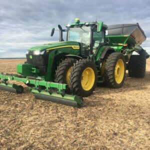 John Deere 8RW and 8RT tractor stalk rollers for corn residue