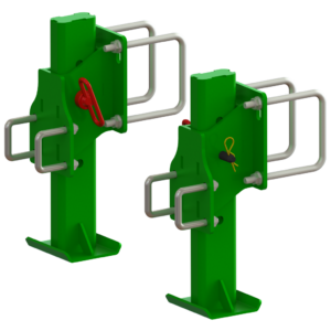 Double jack stand for John Deere 600 and 700 series corn heads