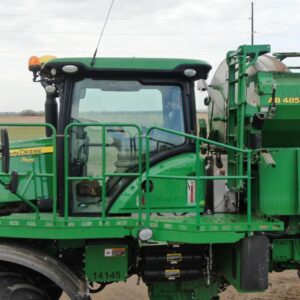 Catwalk railing for John Deere applicator equipment