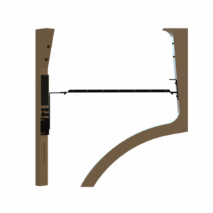 Bottom window rail kit for 2009 John Deere tractor cab