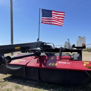 Flag pole mount kit for mower conditioner implement