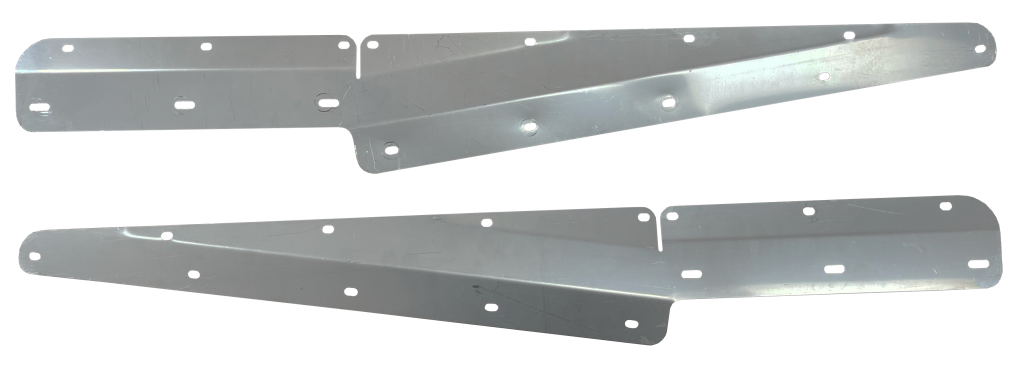 The LANPSP830K is a stainless steel corn snout protector kit for the snouts of John Deere® C Series, 30 inch row, corn heads. This kit prevents or covers up the wear marks and thin areas in your corn head snouts. Each kit contains one left and one right protector plate, as well as all stainless steel attaching hardware. Order 1 per row. This kit will fit on the inside of the outside snouts. There are no cover plates available for the outside of the outside snouts.