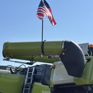 Claas combine unloading auger flag pole mount